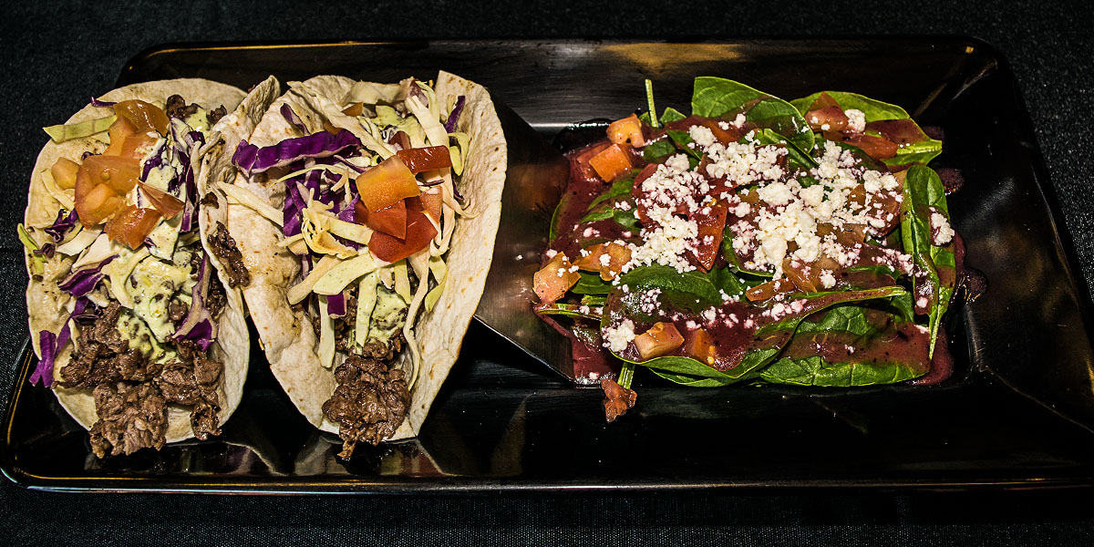 Colorful tacos served at Hugh and Jeff's