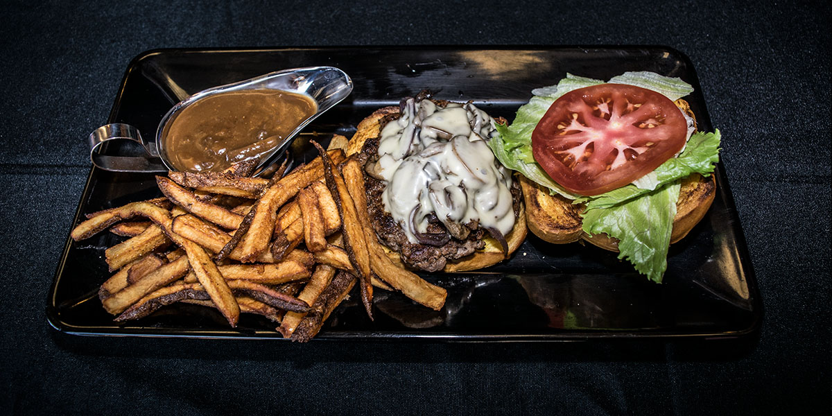 Fresh burger and hand-cut style fries from Hugh and Jeff's grill