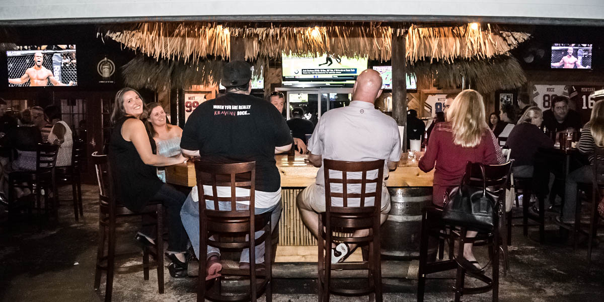 Guests gathered inside Hugh and Jeff's bar